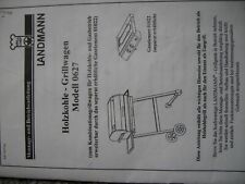 Original Landmann Gas-/Holzkohlegrill Mod 0627-Montage-/Betriebsanleitung