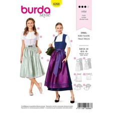 Burda 6268 folklore dirndl - folklore,