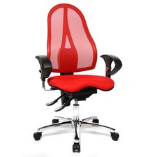 Schreibtischstuhl Drehstuhl Bürostuhl  Topstar Sitness 15 AL.U2 chrom/rot