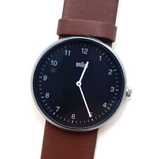BRAUN Armbanduhr 'BN0281' - Ziffernblatt schwarz - Lederarmband dunkelbraun