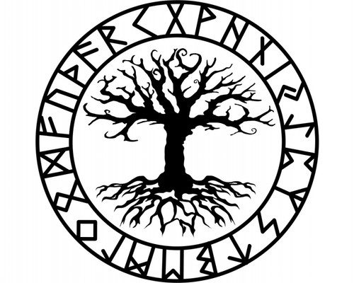 Aufkleber yggdrasil mit - yggdrasil,