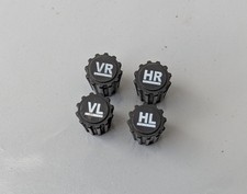 Reifen Ventildeckel (Ventilkappen) mit Beschriftung für Reifenwechsel - 4 Stück