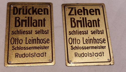 Alte kleine metallschilder - alte,