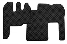 Black Quilted Eco Leather Mats