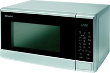 Sharp Mikrowelle R-270S 20L 800W Silber Auftauprogramm Glas Drehteller