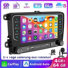 4+64GB Autoradio Android 14 GPS Navi RDS für VW GOLF 5 6 Passat Caddy Tiguan EOS