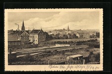 Ansichtskarte Opladen, Ortsansicht mit Bahnhofswirtschaft 