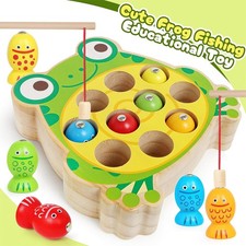 Magnetisches Angelspiel Holzspielzeug Angelspielzeug Motorikspielzeug für Kinder