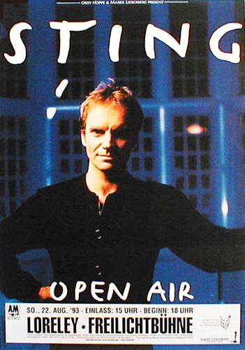 Sting konzertplakat von 1993 - sting,