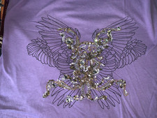 BALMAIN PARIS TANK TOP DECARNIN ERA  2009 EAGLE PERLEN, PAILLETTEN, KRISTALLE/M