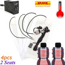 4 tlg Auto Sitzheizung Carbon Heizmatten 5 Stufen Nachrüstsatz Universal KFZ PKW