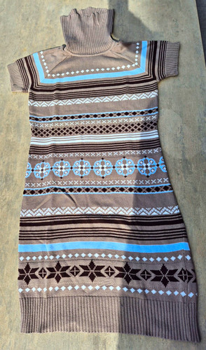 Damen strickkleid midi - gr., 40