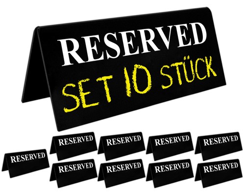 10x reserviert tischaufsteller - reserviert,
