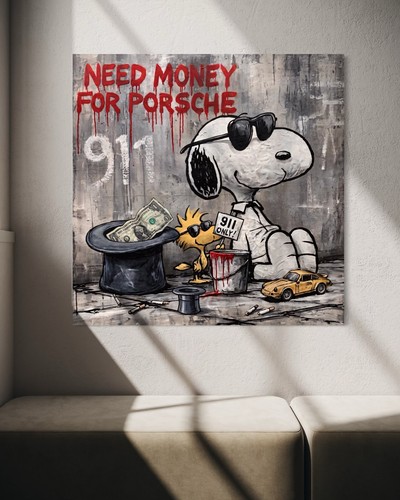 Snoopy woodstock leinwand - woodstock, bild