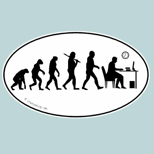 Beamter schreibt evolution - schreibt,