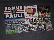 10 VERSCHIEDENE  AUFKLEBER VON USP , ULTRAS ST.PAULI   " NEU "