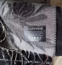 cashmink Schal Fransenschal Blumen Barock-Blütenprint meliert Winter Tuch Boho