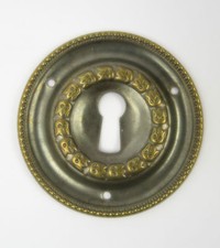 Schlüssellochbeschlag antik Messing RUND Beschlag Möbel