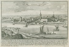 Rheinberg Gesamtansicht Original Kupferstich Bouttats 1675