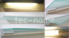 68cm LAMPEN GLAS WAND REGAL 8mm GLASBODEN SATINIERT BELEUCHTET  ALUPROFIL