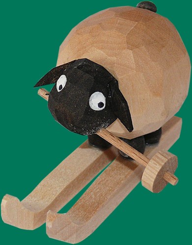 Schaf gustel auf ski - gustel,