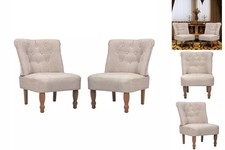 Französische Sessel 2 Stk. Creme Stoff