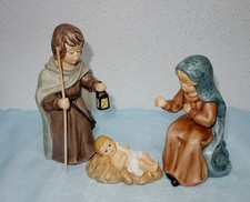 Goebel Krippenfiguren, Hl. Familie, farbig, Porzellan, gemarkt, 3 tlg.