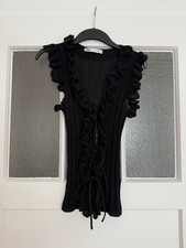 Zara Oberteil Top Volants Schwarz Gr. M NEU
