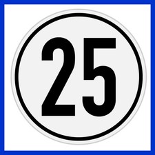 Blechschild 25 km/h für