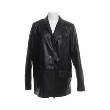 Zara, Blazer, Größe: L, Schwarz, Einfarbig, Lederimitat, Damen #zPP