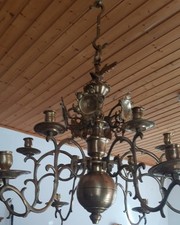 Antike  Deckenkrone Messing