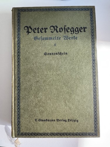 Peter rosegger gesammelte - peter,