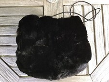 Muff aus schwarzem Pelz Seal Erbstück Vintage 30er Jahre gut erhalten
