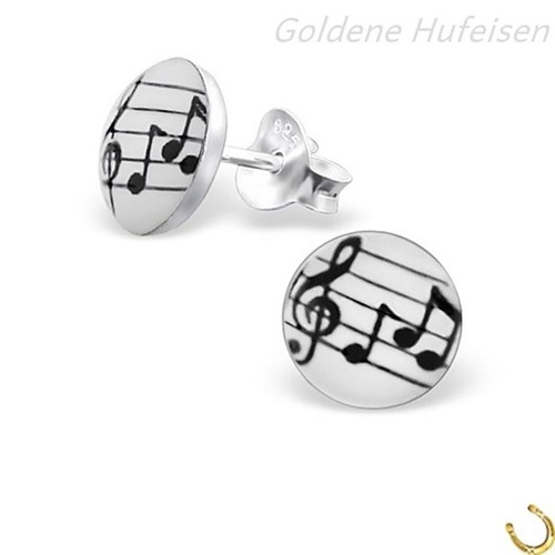 Musiknoten ohrstecker 925 - musiknoten,