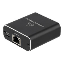 LAN Splitter 1 auf 2 Gigabit Ethernet Switch 2-Port Netzwerk Kabel Verteiler DE