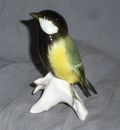 Porzellanfigur kohlmeise karl - porzellanfigur,