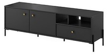 Lowboard TV-Unterschrank Notte 156,5cm anthrazit 2-türig (18294)