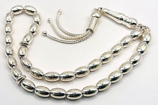 Gümüs Tesbih 925 Gümüş Arpa Kesim Tespih 925er Silber Gebetskette Sterlingsilber