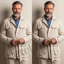 Formelle Männer Safari Jacken