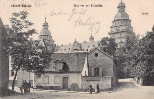 Ansichtskarte aschaffenburg - ansichtskarte,