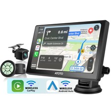 ATOTO P8 Tragbare Portable 7'' Autoradio Navi 1080P Rückfahrkamera+Fernbedienung