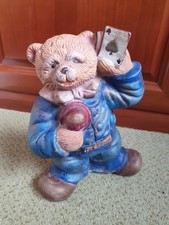 alte Spardose Teddybär aus Ton/Keramik ca. 22 cm hoch