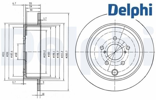 Bremsscheibe delphi bg4158 - bremsscheibe,