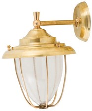 Wandleuchte Messing Glas