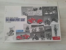 GUNZE SANGYO 1:12 Motorrad Bausatz 1941 Indian Sport Scout PLASTIKMODEL