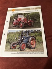 LANZ Eil Generator Bulldog Traktor Schlepper 25PS  1934 Weltbild Prospekt
