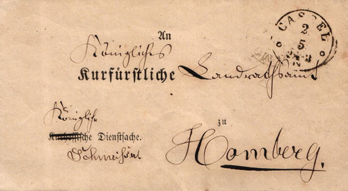 Dienstbrief aus cassel nach - aus,