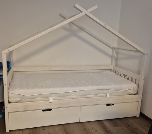 Holz kinderbett tipi 90x200 - holz,