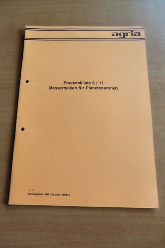 Ersatzteilliste agria - ersatzteilliste,