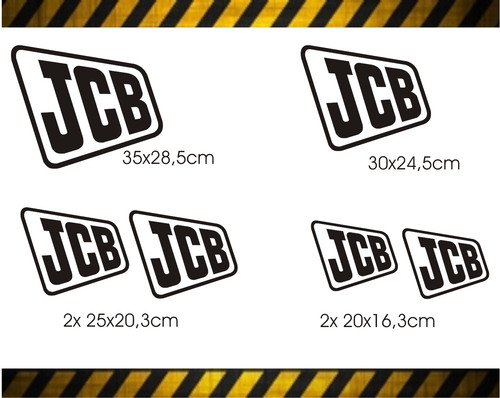 Aufkleber jcb logo bagger set - aufkleber,